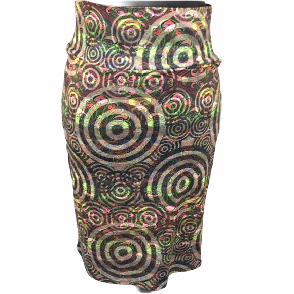 LuLaRoe Circles and Paisley Skirt Multi Color, Small - Picture 7 of 7